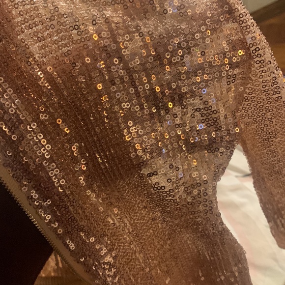 Rose gold sequins jumpsuit - Picture 6 of 7